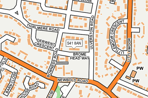 S41 8AN map - OS OpenMap – Local (Ordnance Survey) S41 8AN map - OS OpenMap – Local (Ordnance Survey)