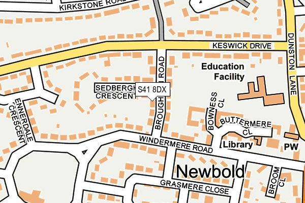 S41 8DX map - OS OpenMap – Local (Ordnance Survey) S41 8DX map - OS OpenMap – Local (Ordnance Survey)