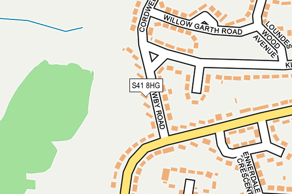 S41 8HG map - OS OpenMap – Local (Ordnance Survey) S41 8HG map - OS OpenMap – Local (Ordnance Survey)