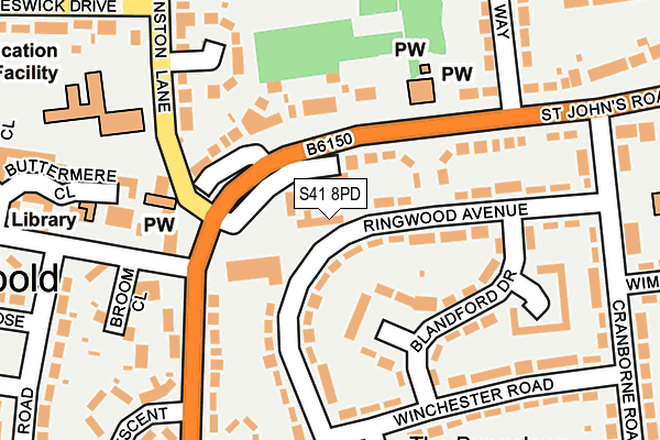 S41 8PD map - OS OpenMap – Local (Ordnance Survey) S41 8PD map - OS OpenMap – Local (Ordnance Survey)