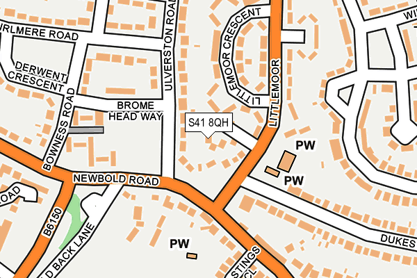 S41 8QH map - OS OpenMap – Local (Ordnance Survey) S41 8QH map - OS OpenMap – Local (Ordnance Survey)