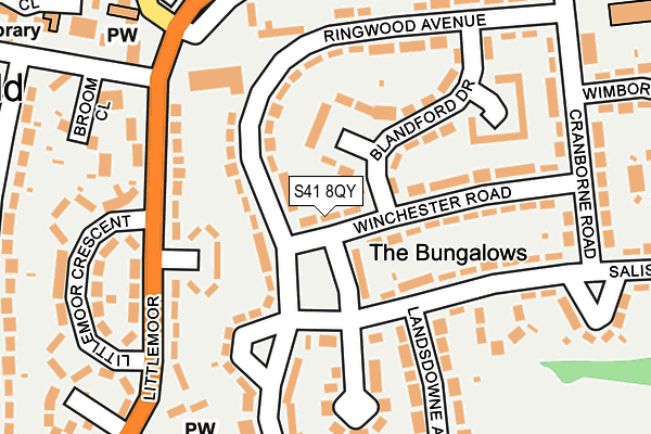S41 8QY map - OS OpenMap – Local (Ordnance Survey)