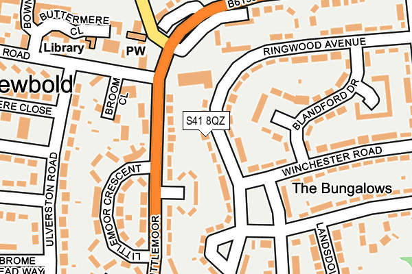 S41 8QZ map - OS OpenMap – Local (Ordnance Survey) S41 8QZ map - OS OpenMap – Local (Ordnance Survey)