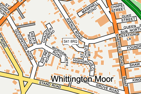 S41 8RQ map - OS OpenMap – Local (Ordnance Survey) S41 8RQ map - OS OpenMap – Local (Ordnance Survey)