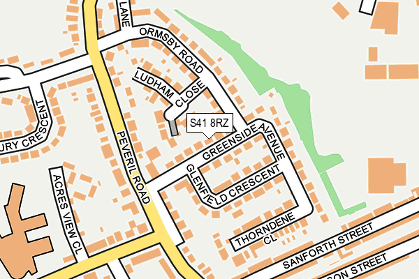 S41 8RZ map - OS OpenMap – Local (Ordnance Survey) S41 8RZ map - OS OpenMap – Local (Ordnance Survey)