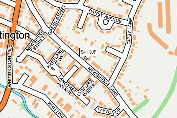 S41 9JF map - OS OpenMap – Local (Ordnance Survey) S41 9JF map - OS OpenMap – Local (Ordnance Survey)