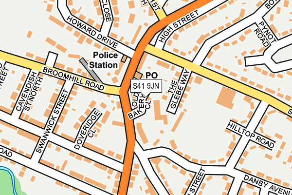 S41 9JN map - OS OpenMap – Local (Ordnance Survey) S41 9JN map - OS OpenMap – Local (Ordnance Survey)