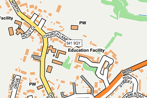 S41 9QY map - OS OpenMap – Local (Ordnance Survey) S41 9QY map - OS OpenMap – Local (Ordnance Survey)
