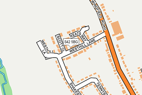 S42 5BG map - OS OpenMap – Local (Ordnance Survey) S42 5BG map - OS OpenMap – Local (Ordnance Survey)