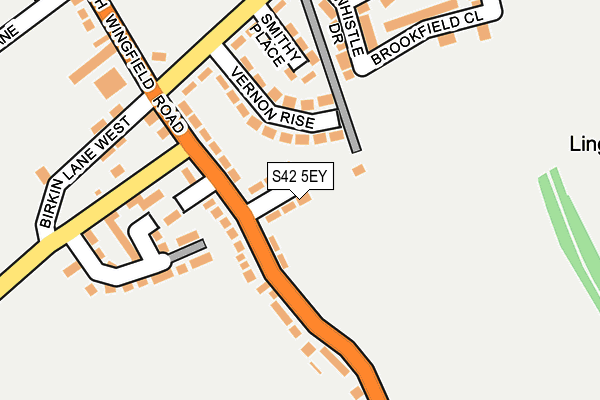 S42 5EY map - OS OpenMap – Local (Ordnance Survey) S42 5EY map - OS OpenMap – Local (Ordnance Survey)