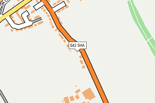 S42 5HA map - OS OpenMap – Local (Ordnance Survey) S42 5HA map - OS OpenMap – Local (Ordnance Survey)