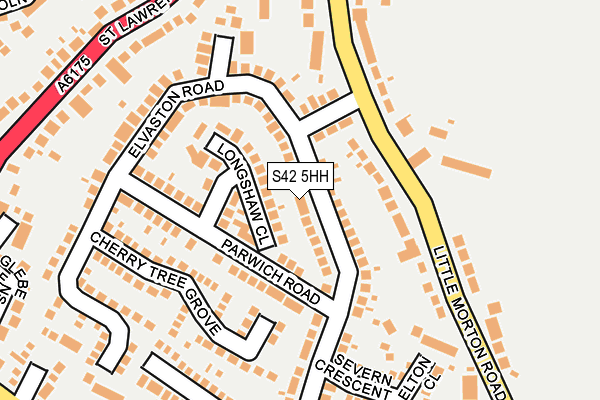 S42 5HH map - OS OpenMap – Local (Ordnance Survey) S42 5HH map - OS OpenMap – Local (Ordnance Survey)