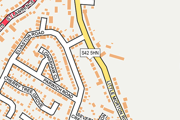 S42 5HN map - OS OpenMap – Local (Ordnance Survey) S42 5HN map - OS OpenMap – Local (Ordnance Survey)
