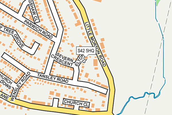S42 5HQ map - OS OpenMap – Local (Ordnance Survey) S42 5HQ map - OS OpenMap – Local (Ordnance Survey)