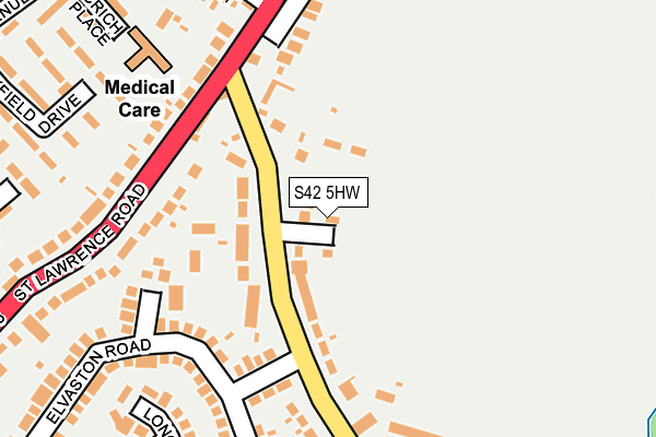 S42 5HW map - OS OpenMap – Local (Ordnance Survey)