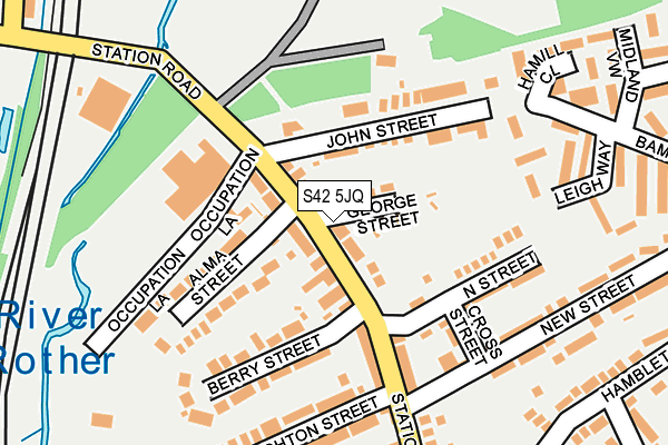 S42 5JQ map - OS OpenMap – Local (Ordnance Survey) S42 5JQ map - OS OpenMap – Local (Ordnance Survey)