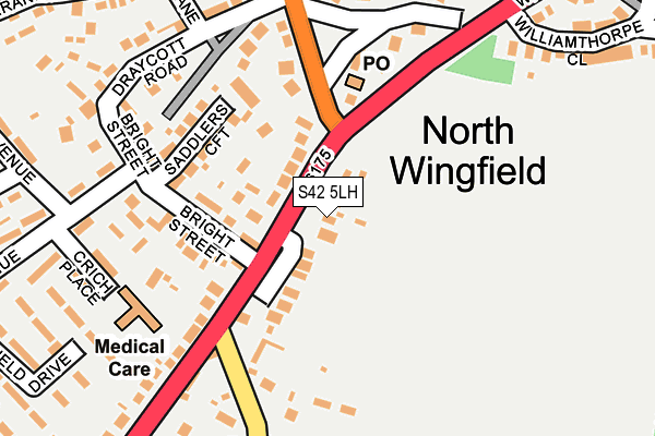 S42 5LH map - OS OpenMap – Local (Ordnance Survey) S42 5LH map - OS OpenMap – Local (Ordnance Survey)