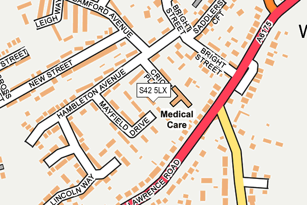 S42 5LX map - OS OpenMap – Local (Ordnance Survey) S42 5LX map - OS OpenMap – Local (Ordnance Survey)
