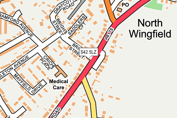 S42 5LZ map - OS OpenMap – Local (Ordnance Survey) S42 5LZ map - OS OpenMap – Local (Ordnance Survey)