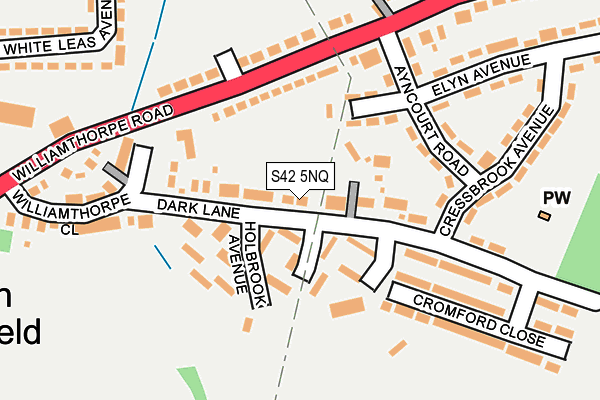S42 5NQ map - OS OpenMap – Local (Ordnance Survey) S42 5NQ map - OS OpenMap – Local (Ordnance Survey)