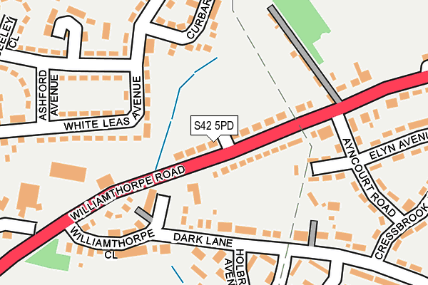 S42 5PD map - OS OpenMap – Local (Ordnance Survey) S42 5PD map - OS OpenMap – Local (Ordnance Survey)