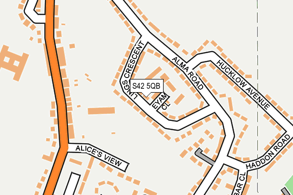 S42 5QB map - OS OpenMap – Local (Ordnance Survey) S42 5QB map - OS OpenMap – Local (Ordnance Survey)