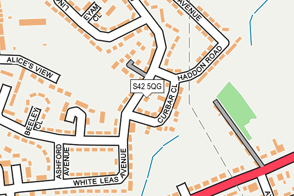 S42 5QG map - OS OpenMap – Local (Ordnance Survey) S42 5QG map - OS OpenMap – Local (Ordnance Survey)
