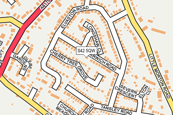 S42 5QW map - OS OpenMap – Local (Ordnance Survey) S42 5QW map - OS OpenMap – Local (Ordnance Survey)