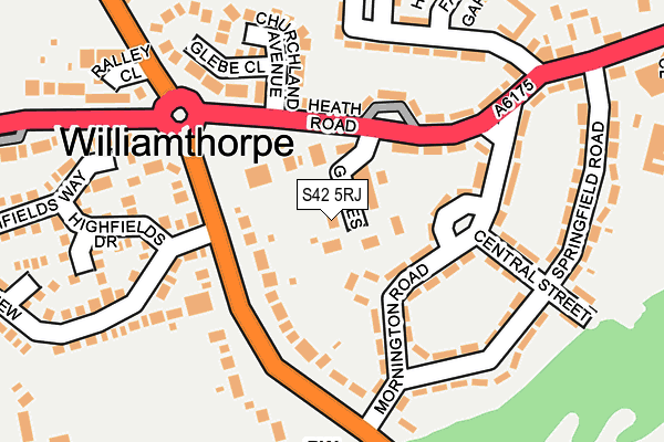 S42 5RJ map - OS OpenMap – Local (Ordnance Survey) S42 5RJ map - OS OpenMap – Local (Ordnance Survey)