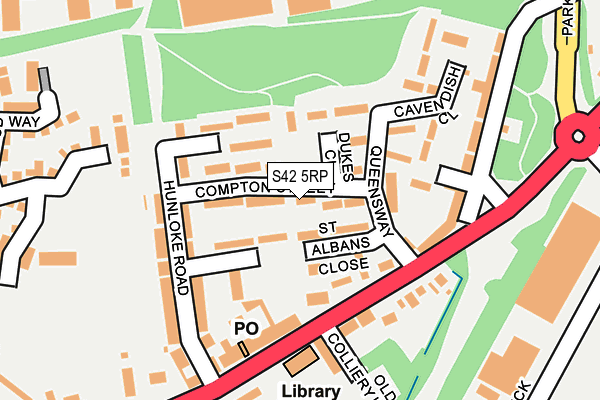 S42 5RP map - OS OpenMap – Local (Ordnance Survey) S42 5RP map - OS OpenMap – Local (Ordnance Survey)