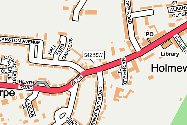 S42 5SW map - OS OpenMap – Local (Ordnance Survey) S42 5SW map - OS OpenMap – Local (Ordnance Survey)