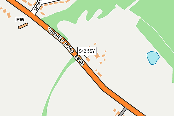 S42 5SY map - OS OpenMap – Local (Ordnance Survey) S42 5SY map - OS OpenMap – Local (Ordnance Survey)