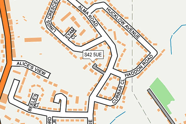 S42 5UE map - OS OpenMap – Local (Ordnance Survey) S42 5UE map - OS OpenMap – Local (Ordnance Survey)