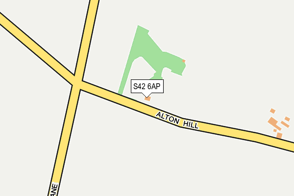 S42 6AP map - OS OpenMap – Local (Ordnance Survey)