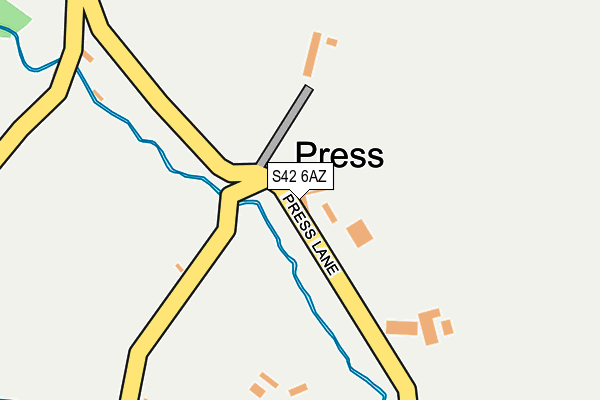 S42 6AZ map - OS OpenMap – Local (Ordnance Survey) S42 6AZ map - OS OpenMap – Local (Ordnance Survey)