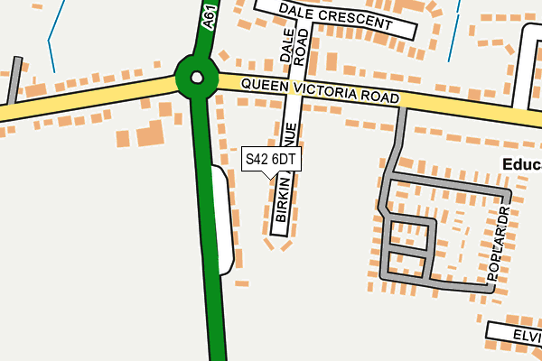 S42 6DT map - OS OpenMap – Local (Ordnance Survey) S42 6DT map - OS OpenMap – Local (Ordnance Survey)