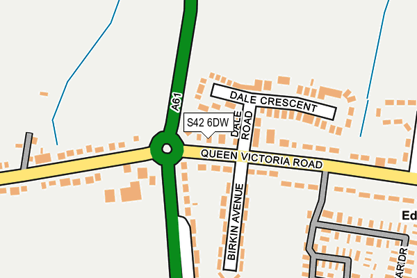 S42 6DW map - OS OpenMap – Local (Ordnance Survey) S42 6DW map - OS OpenMap – Local (Ordnance Survey)