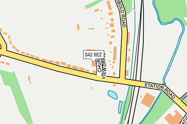 S42 6EZ map - OS OpenMap – Local (Ordnance Survey) S42 6EZ map - OS OpenMap – Local (Ordnance Survey)