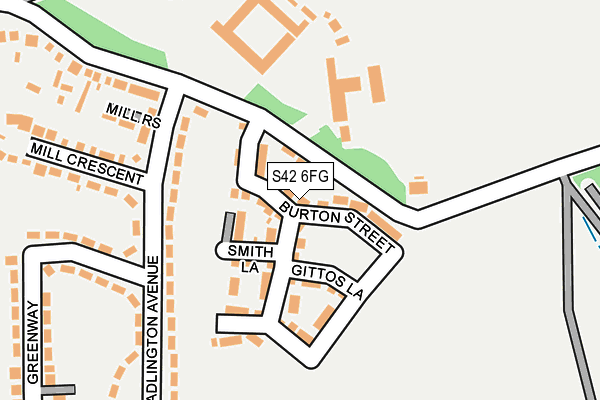 S42 6FG map - OS OpenMap – Local (Ordnance Survey) S42 6FG map - OS OpenMap – Local (Ordnance Survey)