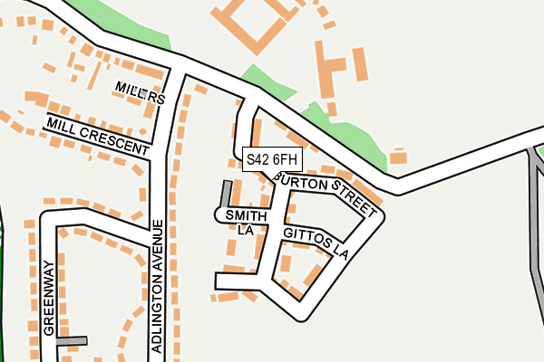 S42 6FH map - OS OpenMap – Local (Ordnance Survey) S42 6FH map - OS OpenMap – Local (Ordnance Survey)