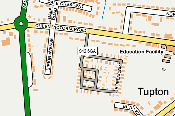 S42 6GA map - OS OpenMap – Local (Ordnance Survey) S42 6GA map - OS OpenMap – Local (Ordnance Survey)