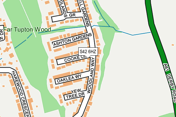 S42 6HZ map - OS OpenMap – Local (Ordnance Survey)