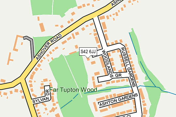 S42 6JJ map - OS OpenMap – Local (Ordnance Survey) S42 6JJ map - OS OpenMap – Local (Ordnance Survey)