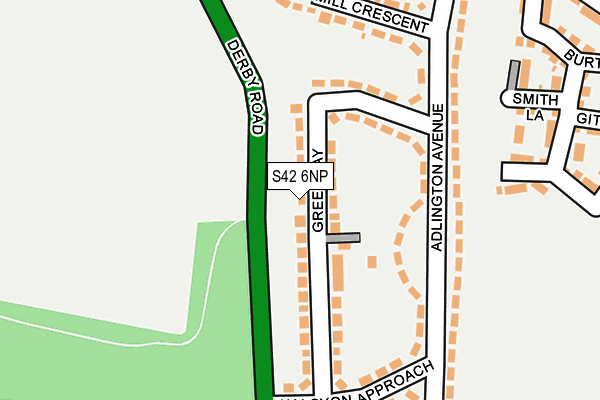 S42 6NP map - OS OpenMap – Local (Ordnance Survey) S42 6NP map - OS OpenMap – Local (Ordnance Survey)