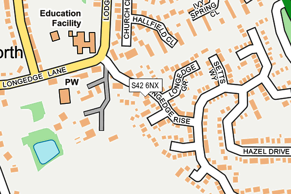 S42 6NX map - OS OpenMap – Local (Ordnance Survey) S42 6NX map - OS OpenMap – Local (Ordnance Survey)
