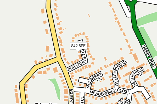 S42 6PE map - OS OpenMap – Local (Ordnance Survey) S42 6PE map - OS OpenMap – Local (Ordnance Survey)