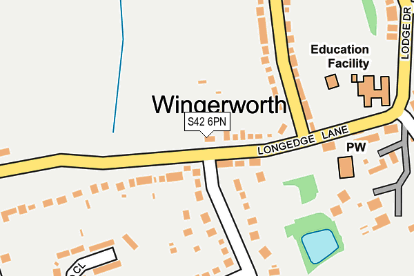 S42 6PN map - OS OpenMap – Local (Ordnance Survey)