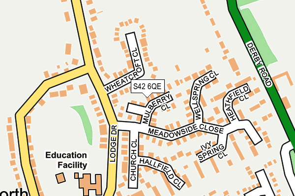 S42 6QE map - OS OpenMap – Local (Ordnance Survey) S42 6QE map - OS OpenMap – Local (Ordnance Survey)
