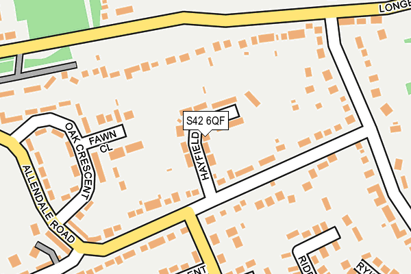 S42 6QF map - OS OpenMap – Local (Ordnance Survey) S42 6QF map - OS OpenMap – Local (Ordnance Survey)