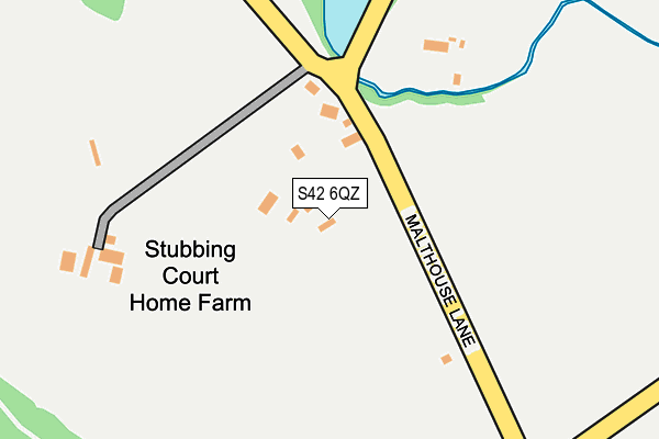 S42 6QZ map - OS OpenMap – Local (Ordnance Survey)